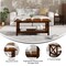Flash Furniture Jasper Farmhouse Style Solid Wood Coffee Table w/X-Frame Design and Lower Shelf in Walnut LFS-2007-WAL-GG - alternate 5